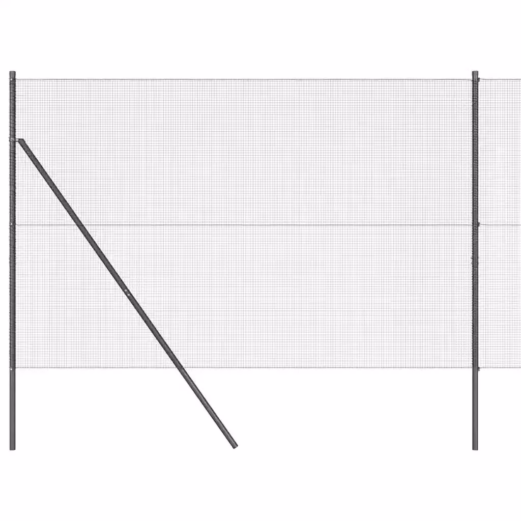 Recinzione a rete saldata vidaXL in acciaio e PVC Grigio, da fissare a terra, L: 25 m, H: 1,6 m – 2