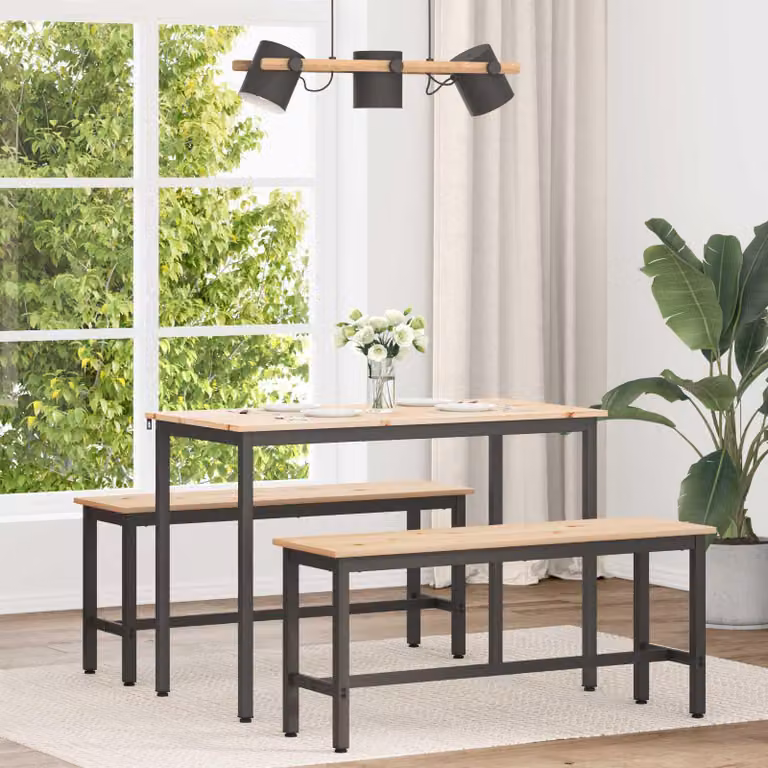 Maison Exclusive - Tavolo da pranzo Natur 110 x 55 x 75 cm Legno di pino massiccio