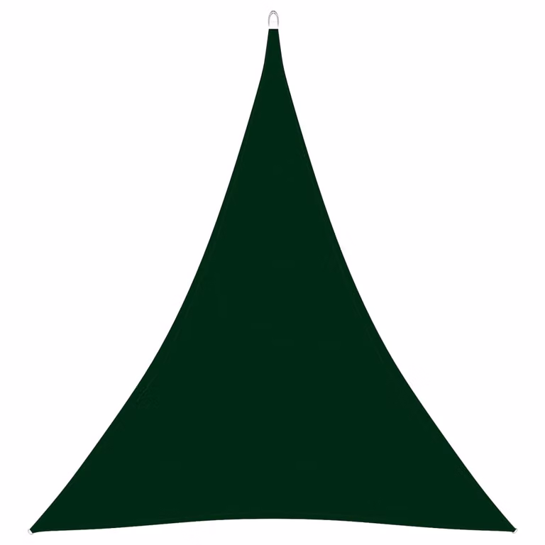 Tenda da sole triangolare "Living Store" in tessuto Oxford, colore verde scuro, dimensioni 4x5x5 metri