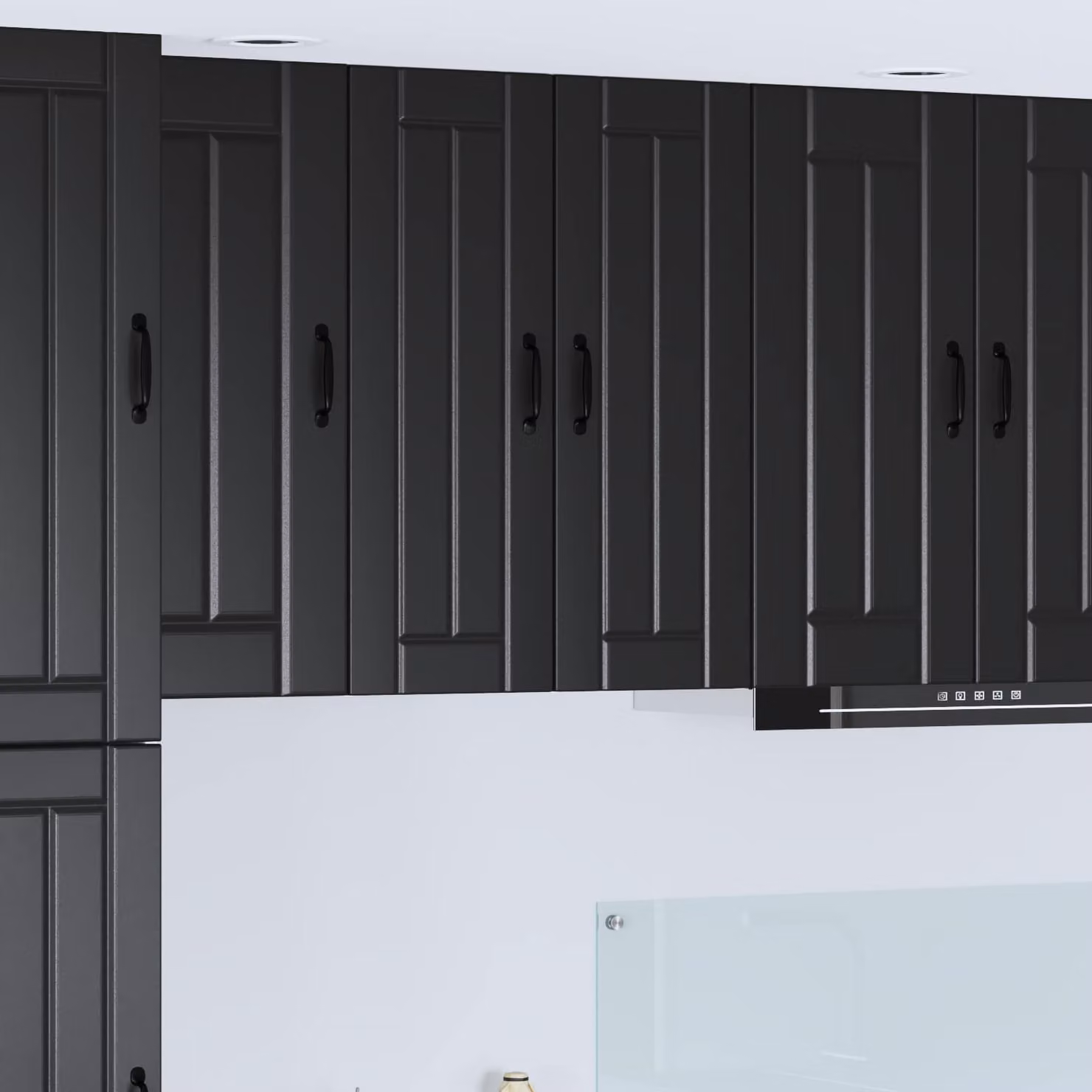 Armadietto a muro moderno vidaXL LUCCA Nero con ante a battente e ripiani interni L/P/H: 30 x 31 x 80 cm