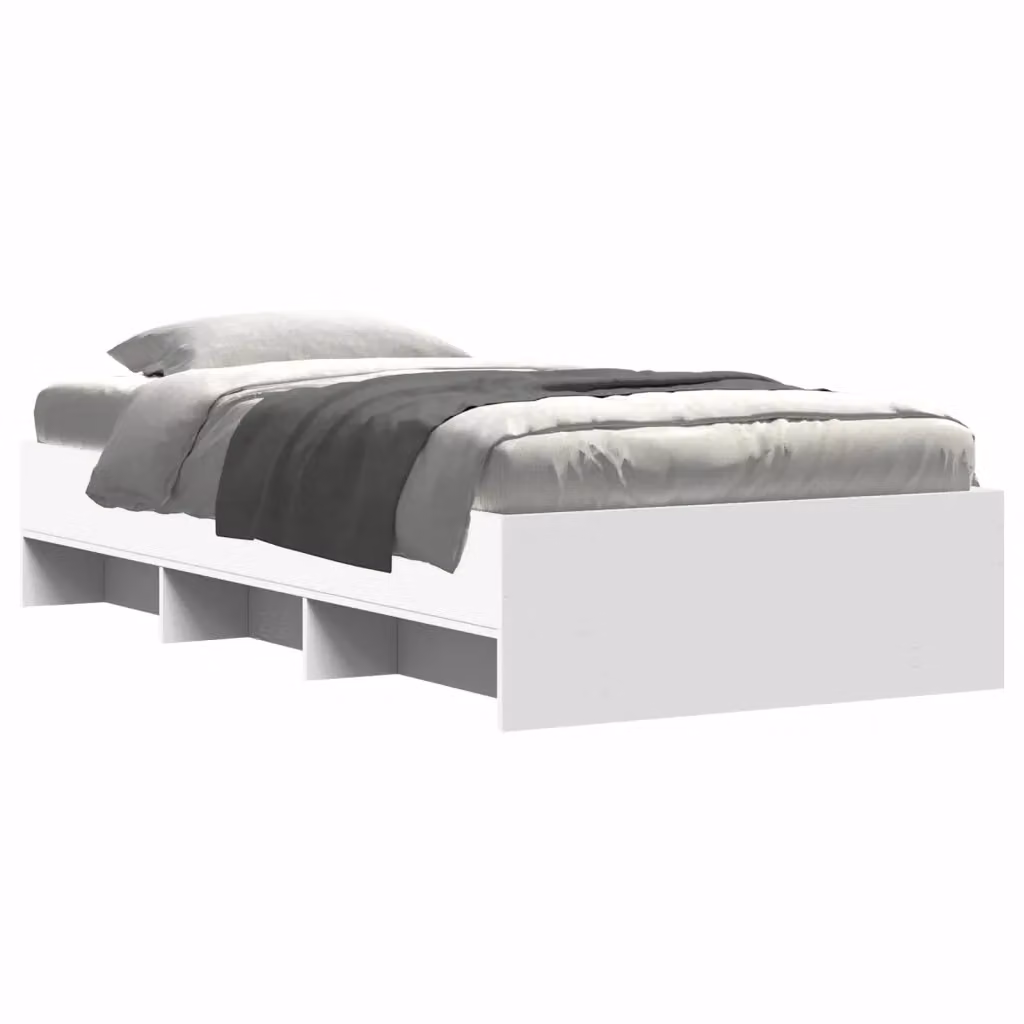 Struttura letto moderno vidaXL in legno ingegnerizzato bianco L/P/H: 200 x 80 x 83 cm – 2