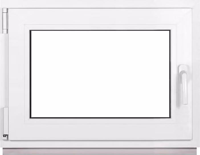 Finestra per cantina Framex Finestra in PVC Bianco Larghezza x altezza 70 x 45 cm (700 x 450 mm) 3 vetri (32 mm) Anta e ribalta DIN Sinistra - Premium