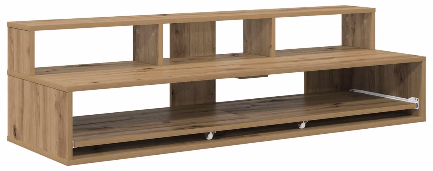 Scrivania da studio in legno effetto "Artisan Oak", dimensioni 152 x 42,5 x 36 cm