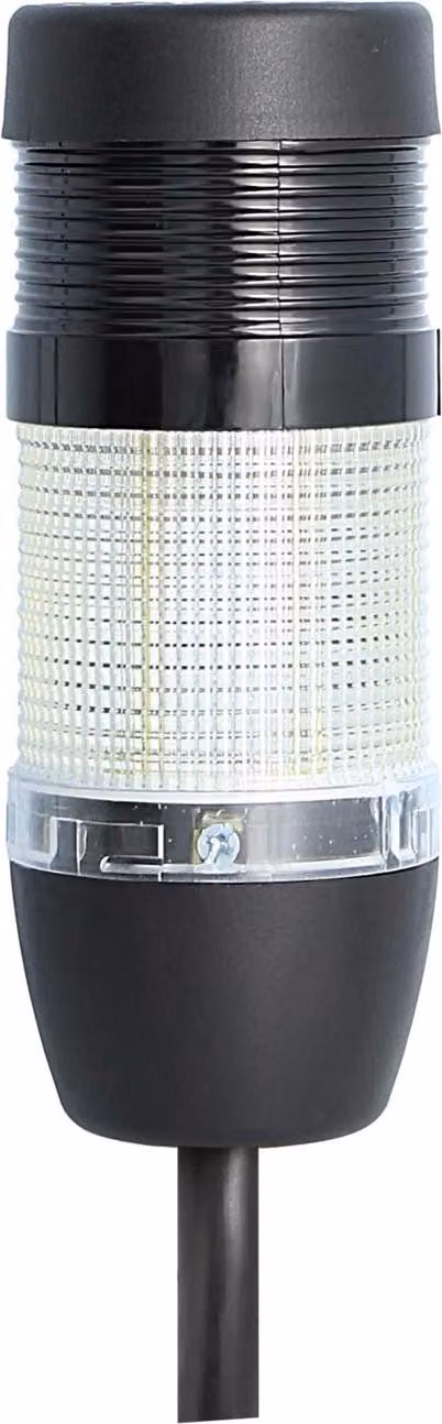 Colonna segnaletica STEX24 bianca, 50 mm, 24 V CA/CC, luce lampeggiante a LED con cicalino, cavo da 2,5 metri, SS50-B1/24 127 Volume 90 db -