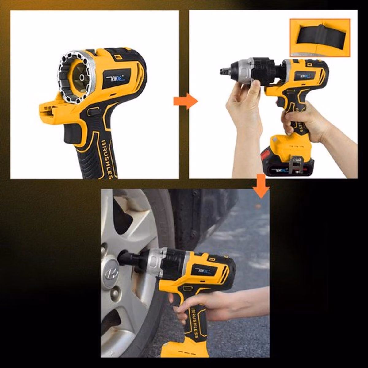 Trapano avvitatore a batteria da 18V, brushless, multifunzione 12 in 1, con sega a catena e accessori