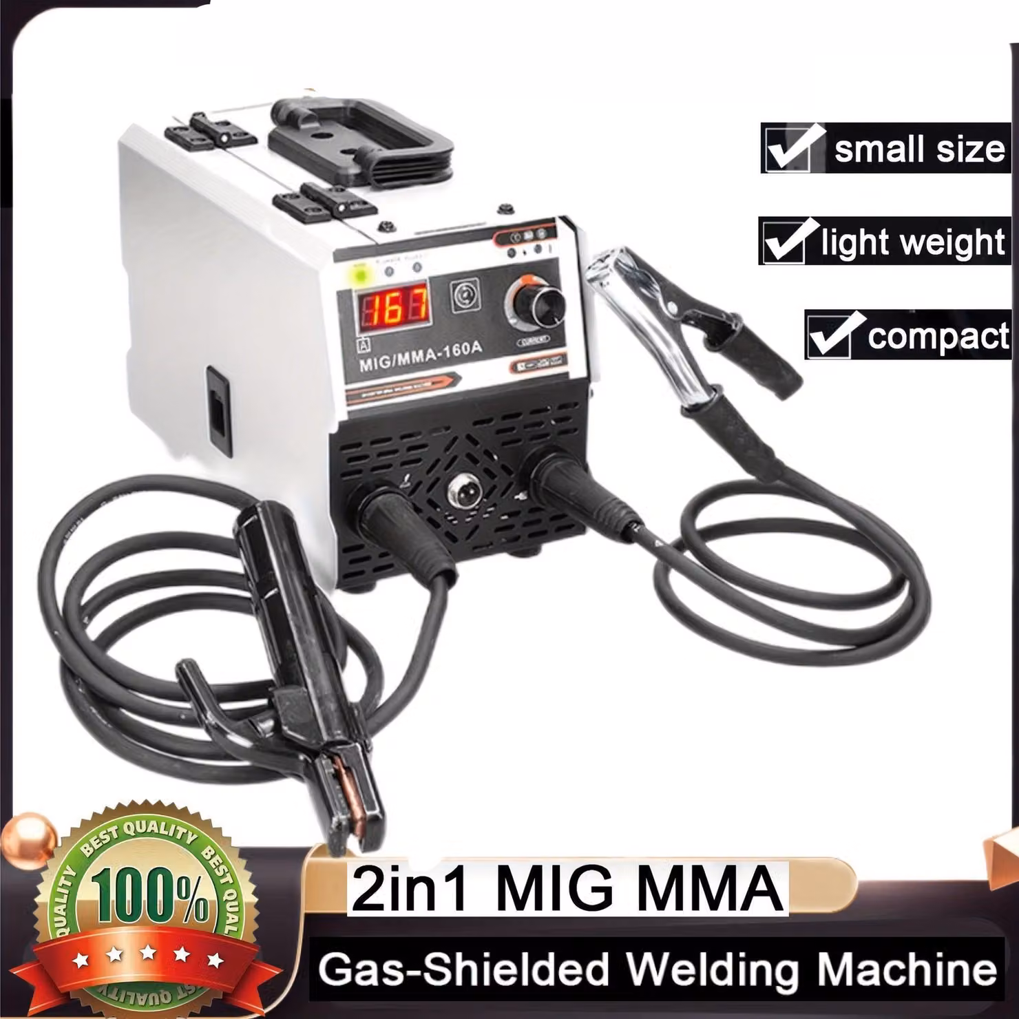 Saldatrice inverter multifunzione 4-in-1 per saldatura MIG, MMA, MAG e TIG - 160 Ampere - 230V - Portatile