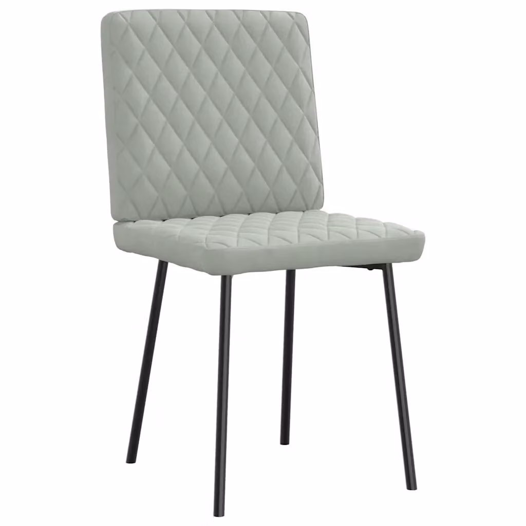 Set di 4 sedie da pranzo vidaXL in velluto grigio con design moderno – 2