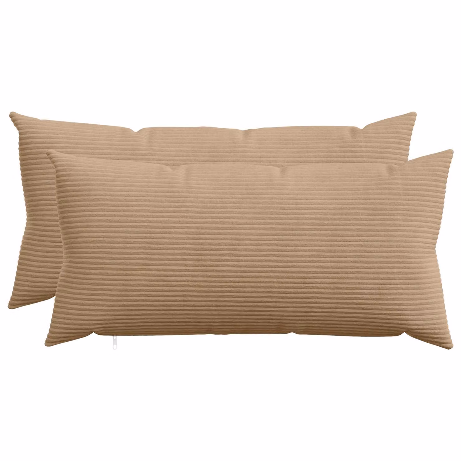 Set di 2 federe vidaXL HEERLEN in velluto a coste marrone, L 40 cm x P 80 cm