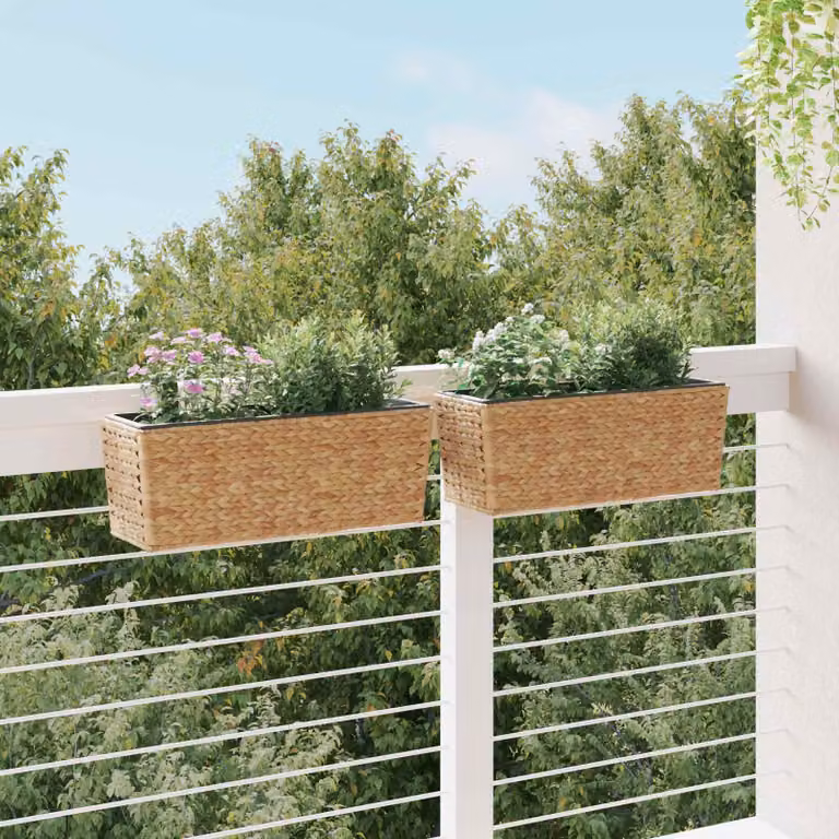 vidaXL Fioriere 2 pz in Giacinto Intrecciato