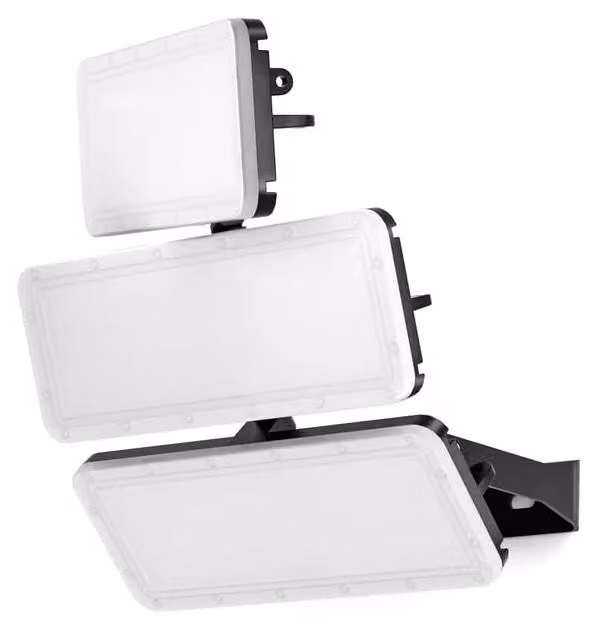 Faretto LED da esterno, 300 W, 30.000 lumen, 3000 K, grado di protezione IP65, con 3 luci