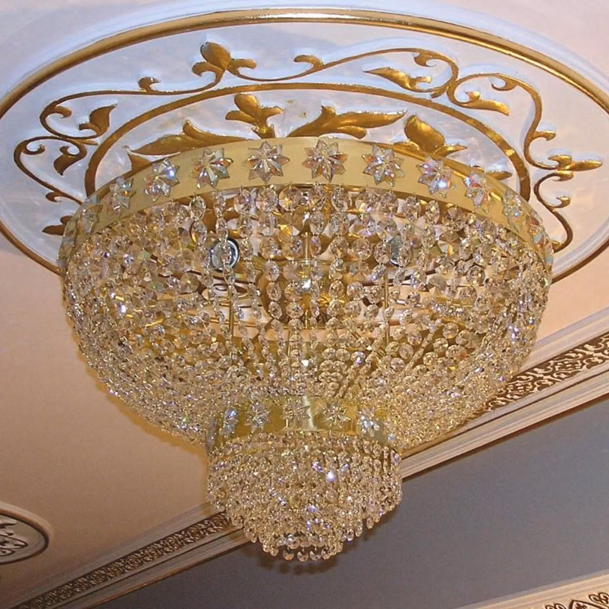 Casa Padrino plafoniera in cristallo barocco oro Ø 80 cm