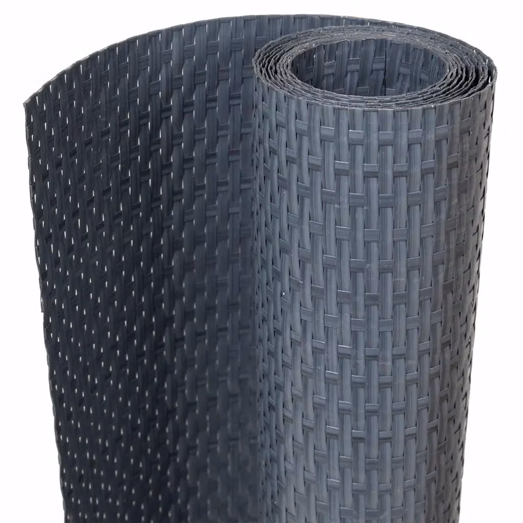 Paravento da balcone vidaXL in polyrattan colore antracite L: 1000 cm, H: 100 cm – 2