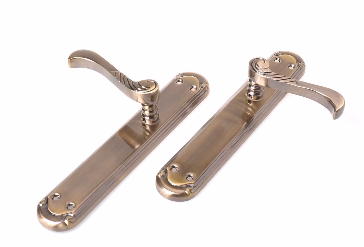 Aqbau® Set maniglia per porta piastra lunga Maniglia per porta Maniglia per porta Maniglie per porta Raccordo per porta (senza foro per la chiave)