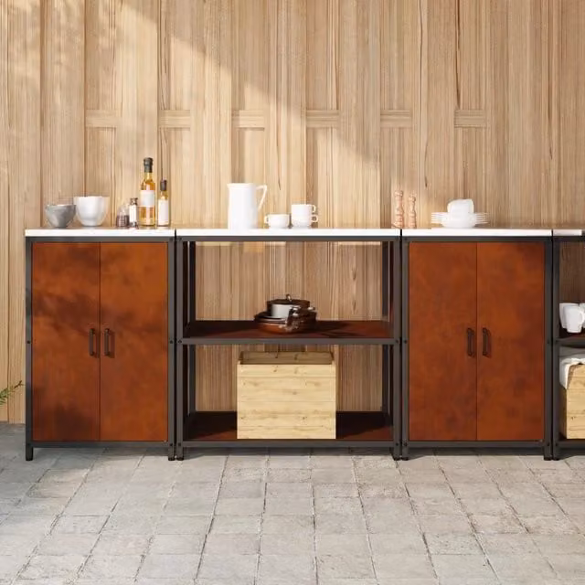 Set di Stoccaggio per Cucina HATTEM 3 pz Ruggine Acciaio 3392672