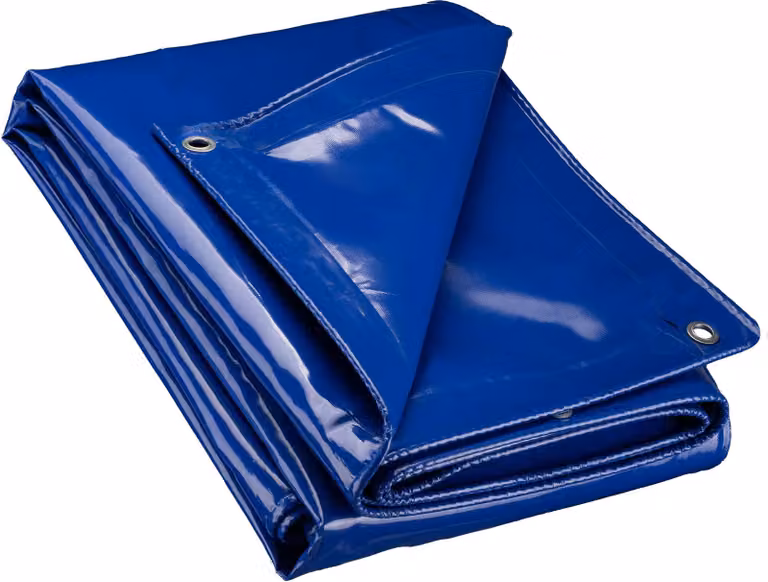 Telone Wiltec resistente alle intemperie blu, telone impermeabile con occhielli 3 x 5 m, telone in poliestere 650 g/m², telone da giardino resistente ai raggi UV, robusto telone protettivo con rivestimento in PVC