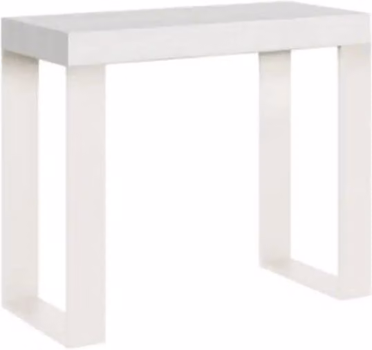 Consolle allungabile 90x40/300 cm Tecno bianco frassino gambe bianche