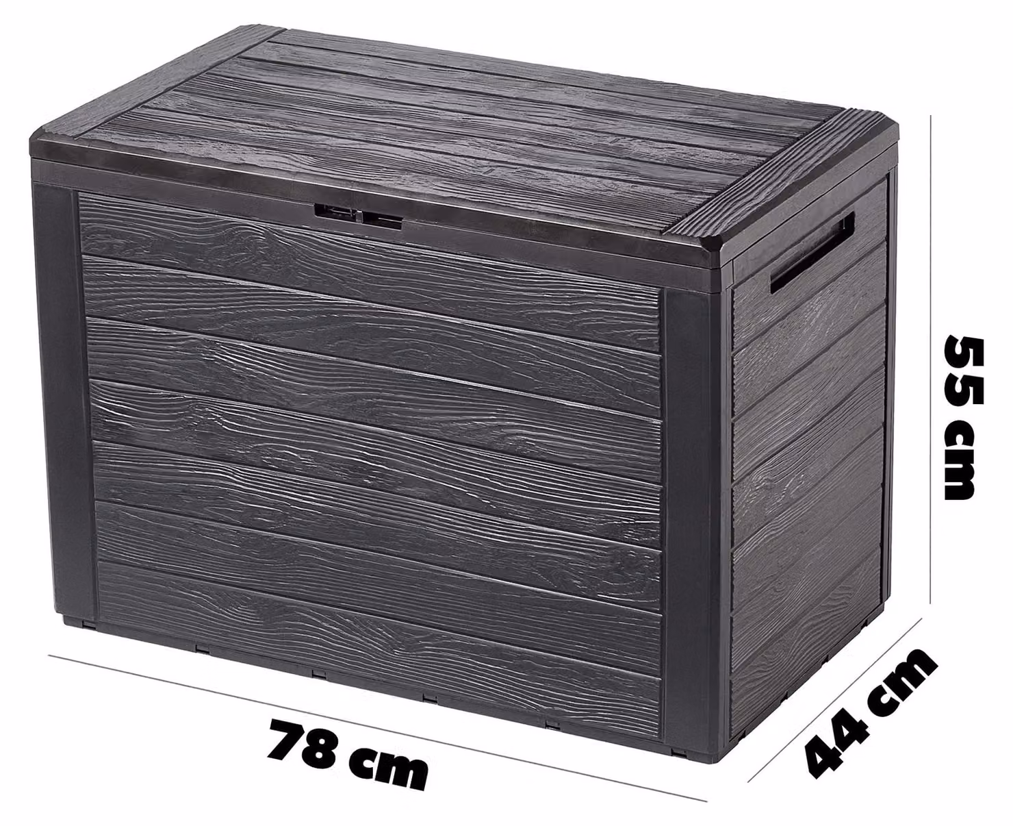 Contenitore per esterni - Capacità di 190 litri - Materiale plastico - Colore grigio - Ideale per giardino e terrazzo