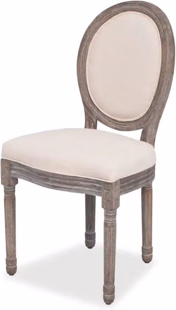 Sedie da Pranzo 6 pz Crema in Tessuto 274620