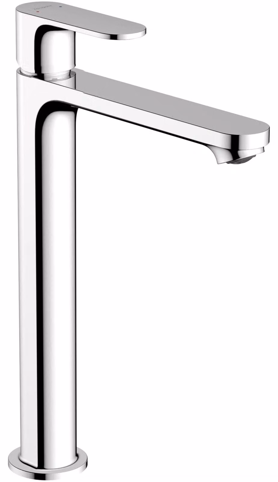 Rubinetto per lavabo da appoggio, modello alto, cromato, con un'altezza di 12 pollici, monoblocco (per un foro)
