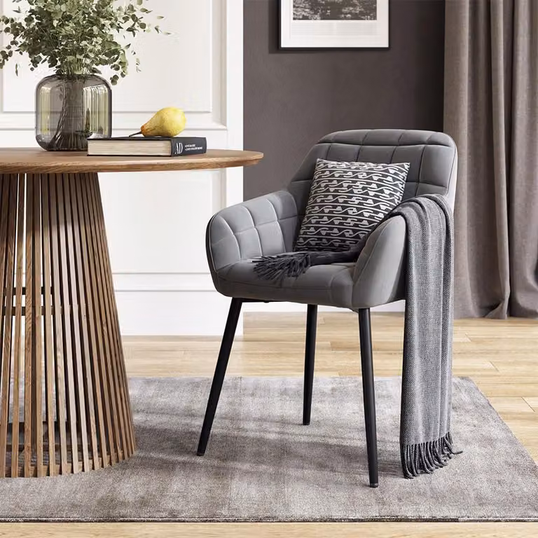 sedie Vicco Relio Grigio 53.5 x 55.5 cm, Model 59371