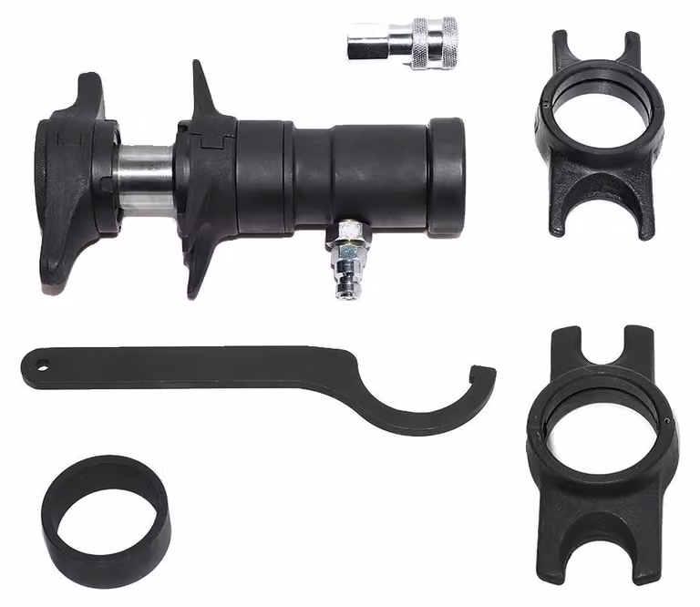 Estrattore idraulico per giunti sferici, con altezza regolabile da 60 a 72 mm, forza di pressatura idraulica di 4,5 tonnellate, dimensioni di apertura da 26 a 30 mm e da 30 a 36 mm, struttura in acciaio ad alta resistenza, compatibile con autovetture e ve