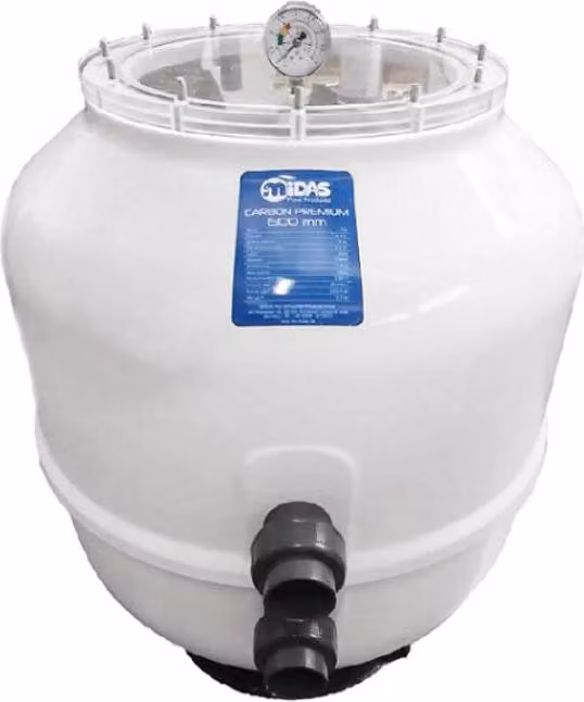 MIDA.Carbon Premium Serbatoio filtro per piscina in PRFV Ø 600 mm