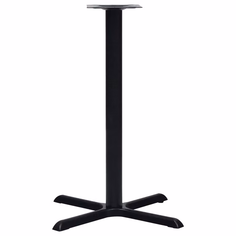 Gamba per tavolino da bar vidaXL in metallo nero opaco L/P/H: 76 x 76 x 107 cm