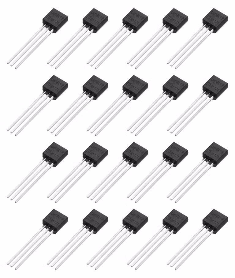 20 regolatori di tensione 78L12, +12V, 100mA, con package TO-92