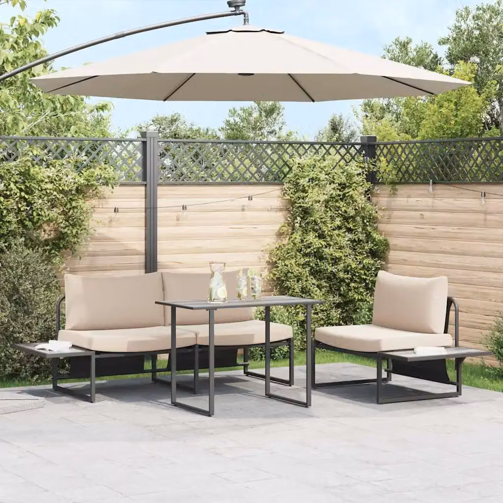 vidaXL Tavolo da Giardino Grigio 100 x 55 x 70 cm legno