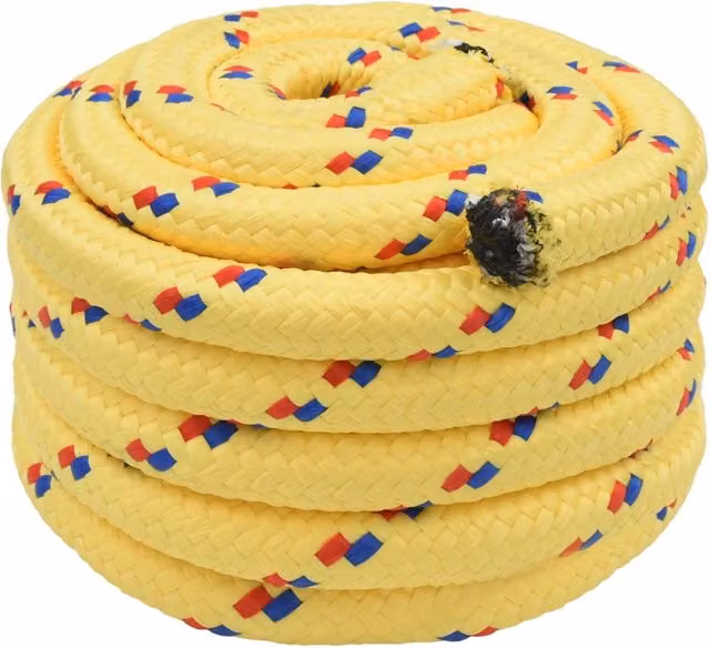 Corda multiuso vidaXL in plastica gialla, Diametro: 40 mm, Lunghezza: 25 m