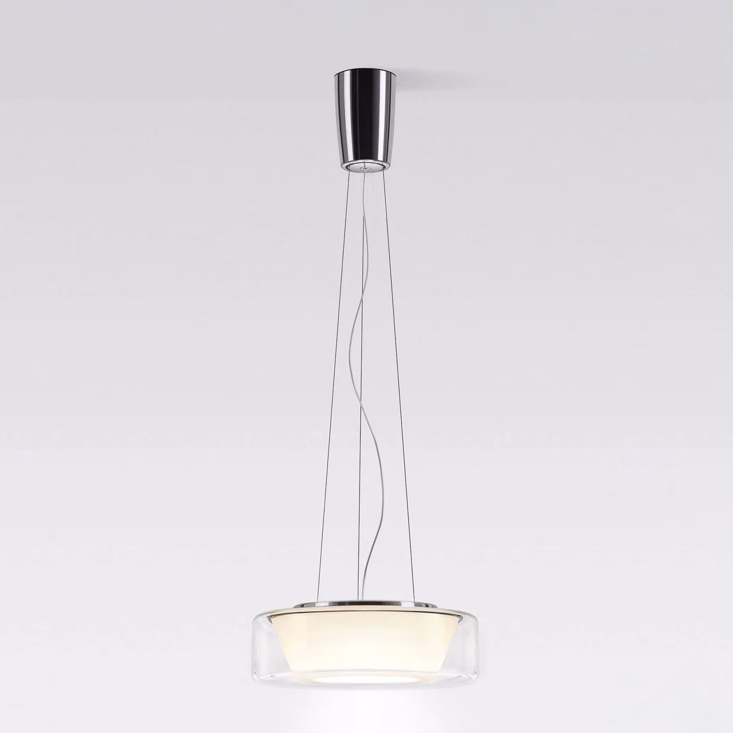Serien Lighting Lampada a sospensione Curling L, dimmerabile, Chiaro / Trasparente, Soggiorno / Sala da pranzo, Vetro, Moderno, Lampada a sospensione