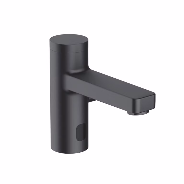 KLUDI ZENTA SL E Robinetterie de lavabo électronique, hauteur de bec 75mm, avec poignée de sélection de température, alimentation par pile, 3810039, 3810039