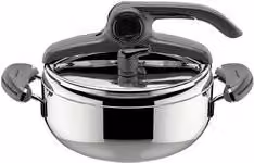 Pentola a pressione Lagostina Easy'Up in acciaio inox 18/10 color argento, capacità 3,5 l