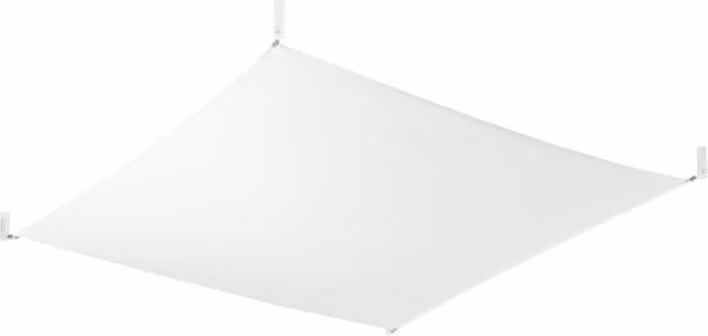 Lampada a soffitto LUNA 2 Sollux Lighting bianca con paralume in tessuto e LED luce bianca calda