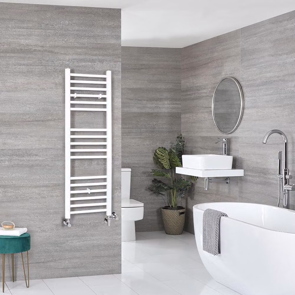 Scaldaslviette Misto Piatto - Termoarredo Bagno Bianco - 1200 x 400mm - 410W - Ive
