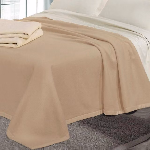 Coperta Pura Lana Cashmere Singola 290gr Cober Tasman Beige