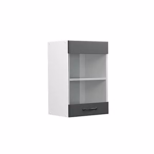 Vicco Mobile da cucina in vetro R-Line, Antracite country, 40 cm