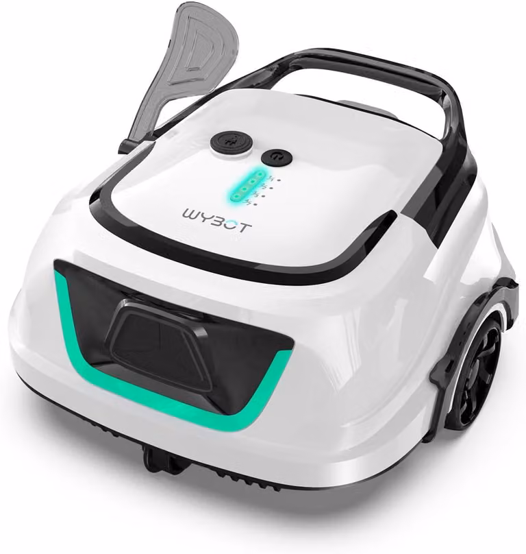 Robot per piscina A1 (aggiornamento previsto per il 2025), autonomia fino a 120 minuti, wireless con doppio filtro e batteria specifica per robot per piscine, adatta per piscine interrate fino a 100 m²