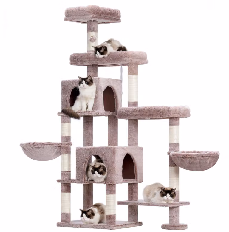 Albero per graffiare di grandi dimensioni, ideale per gatti di grossa taglia, con diverse piattaforme