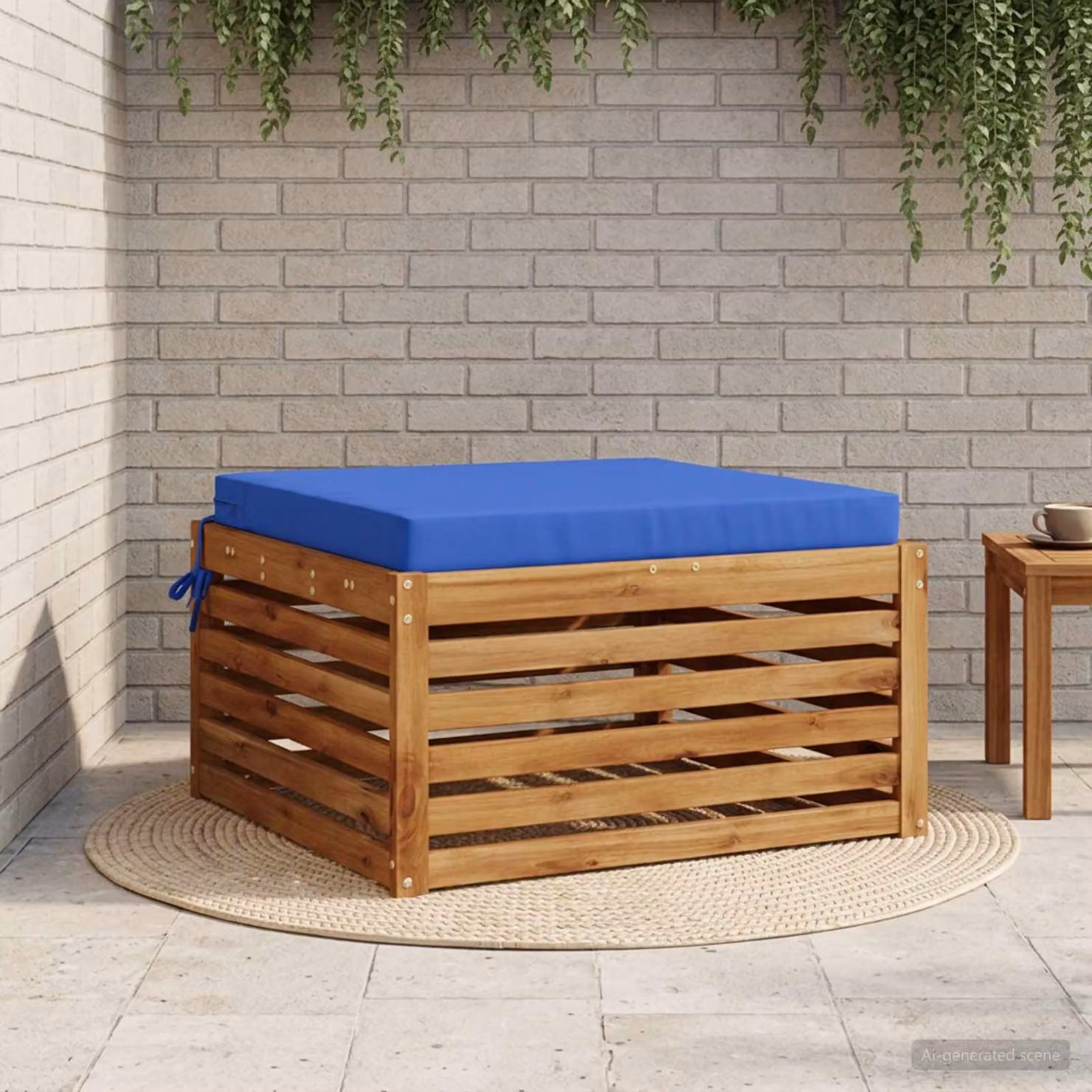 Cuscino per sedia vidaXL SOEST in poliestere blu con rivestimento lavabile e resistente ai raggi UV