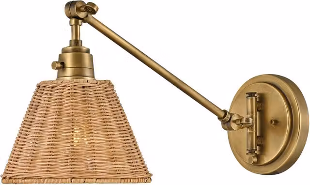 Applique ARTI Hinkley ottone rattan lettura E27 60W