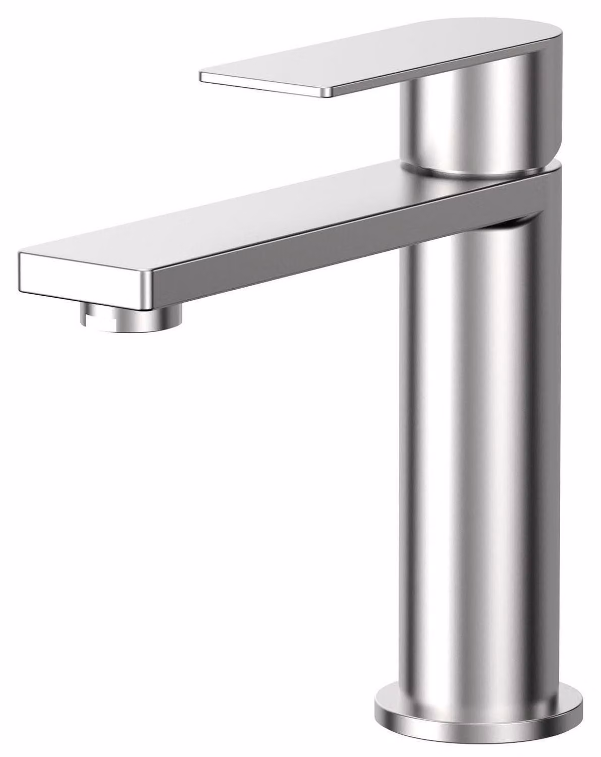 Miscelatore per lavabo in acciaio inossidabile 304, con altezza del beccuccio di 122 mm, completo di tubi di collegamento