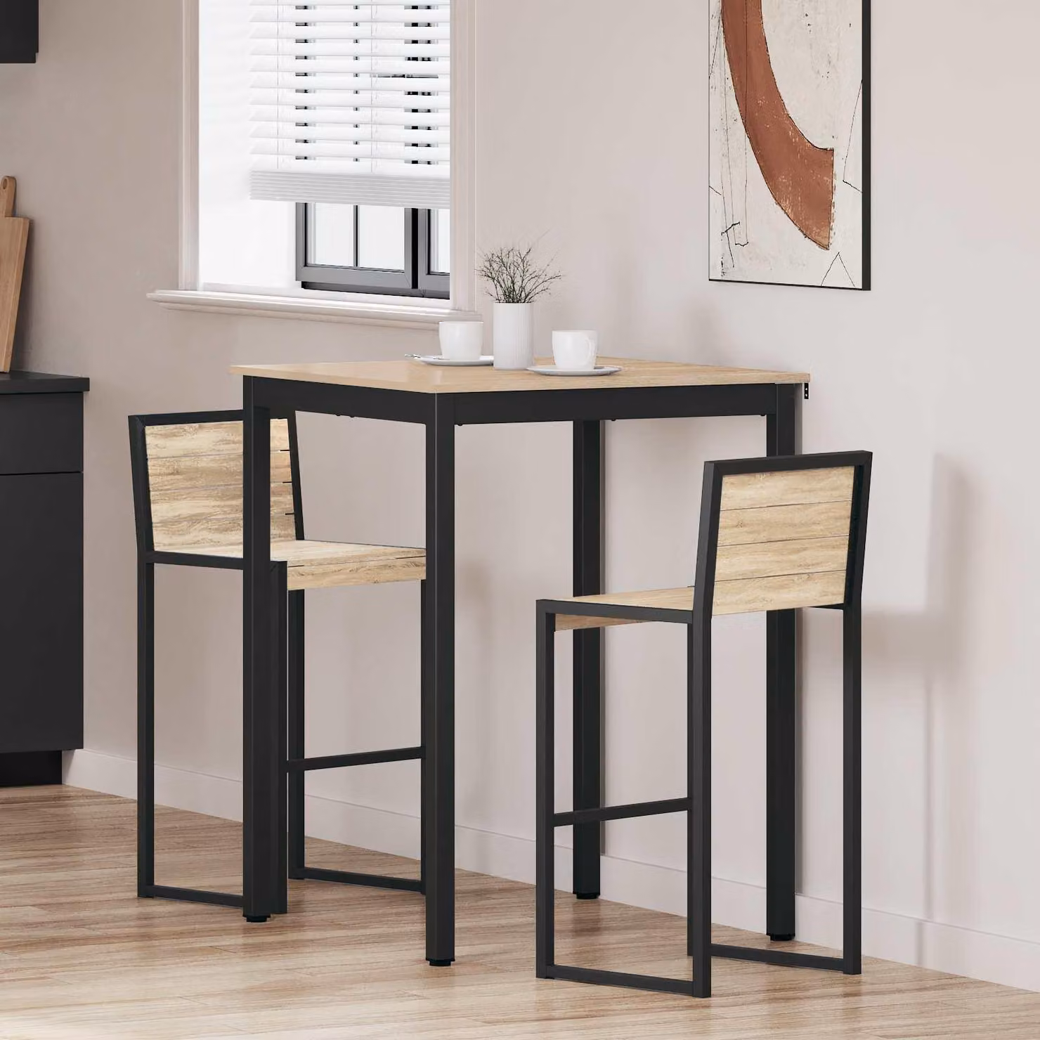 Maison Exclusive - Tavolino in legno composito, forma quadrata