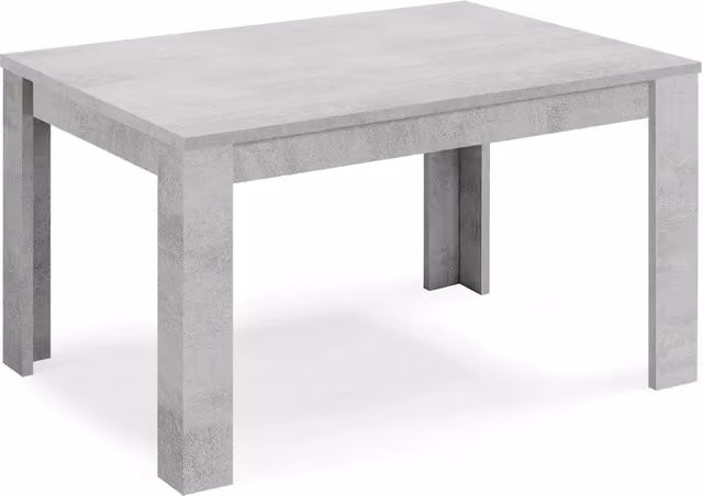 Tavolo allungabile da pranzo Cemento 130x80 fino a 170 cm modello N1 MADE IN ITALY design moderno ideale per cucina, soggiorno e sala da pranzo