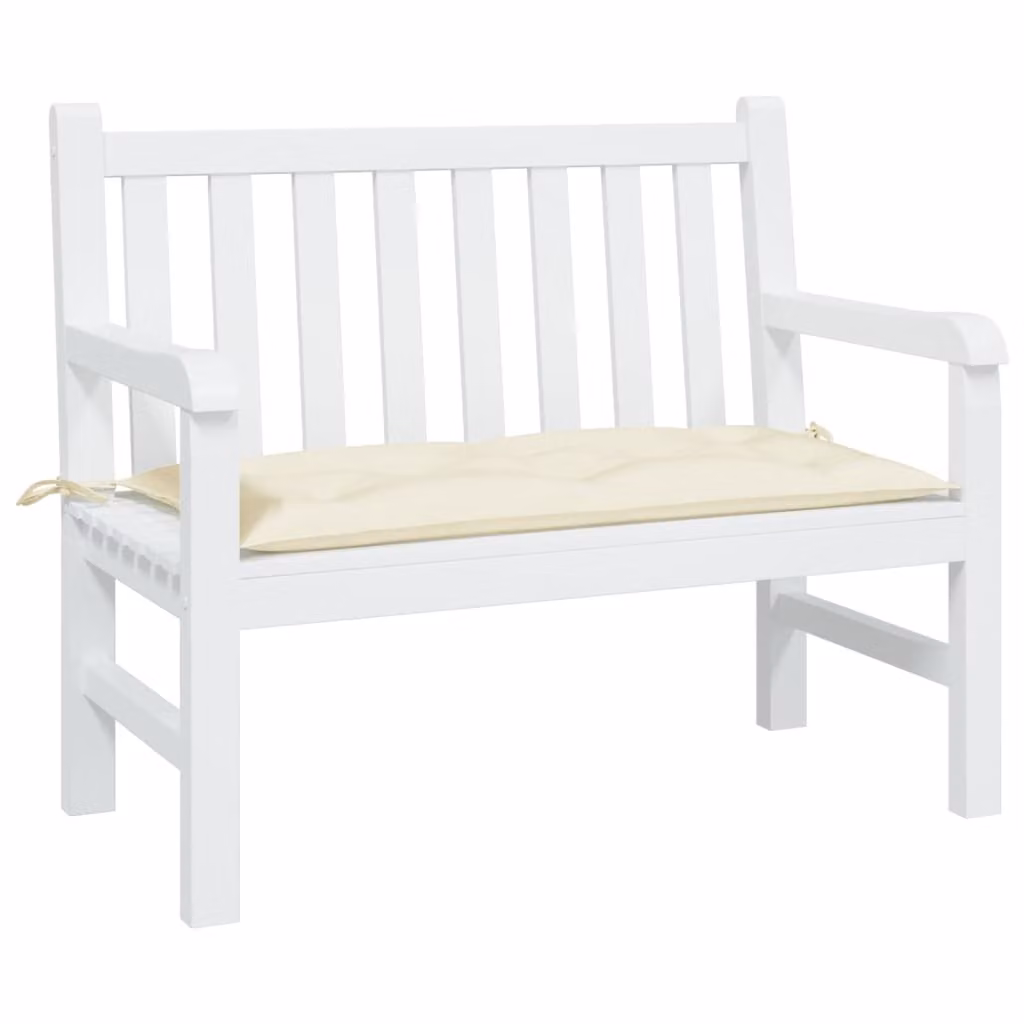 vidaXL Cuscino per Panca da Giardino Beige L: 100 cm, P: 50 cm, H: 7 cm in Tessuto Oxford Idrorepellente e Traspirante