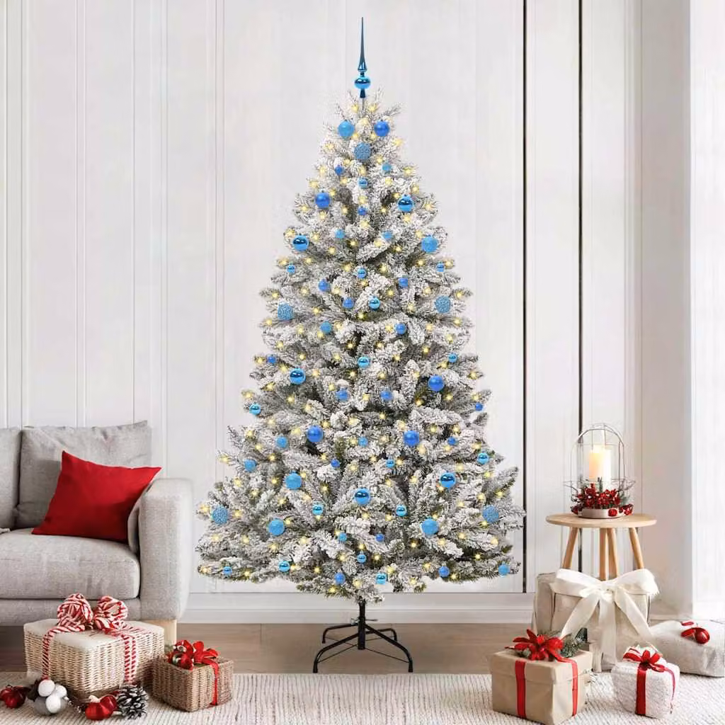 Maison Exclusive - Albero di Natale artificiale, altezza 210 cm, 300 luci, luce bianca calda