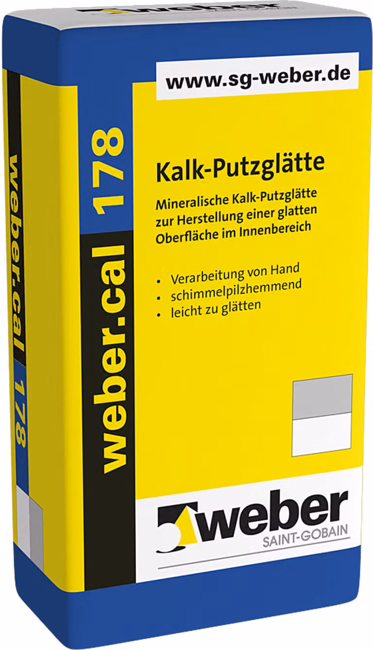 weber.cal 178 Kalk-Putzglätte 25kg naturweiß