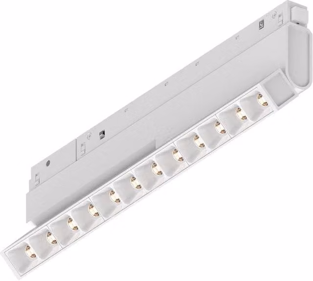 Sistema Magnetico Flessibile Ego in Alluminio Bianco con 1 Luce LED da 13W 3000K Warm White