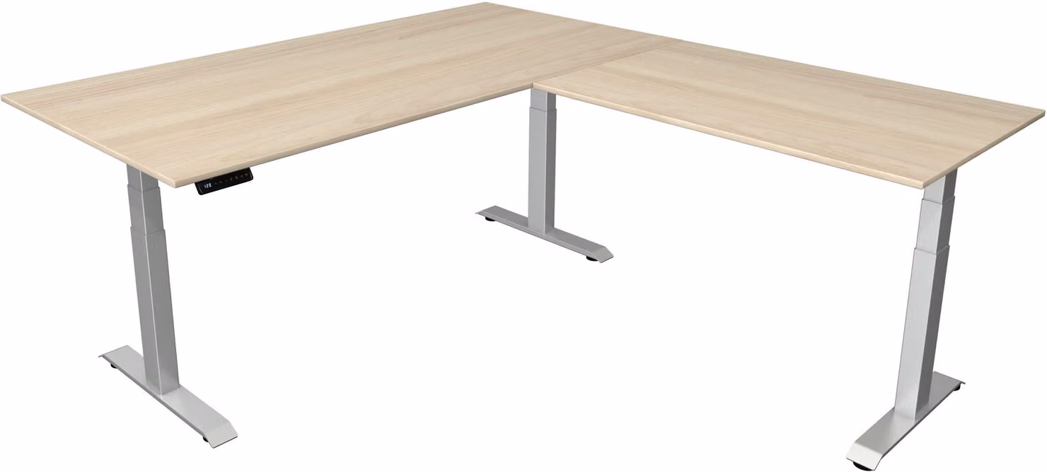 Tavolo combinato seduta/in piedi Move 4 nuovo regolabile elettricamente LxP-H 200x220-129 cm acero