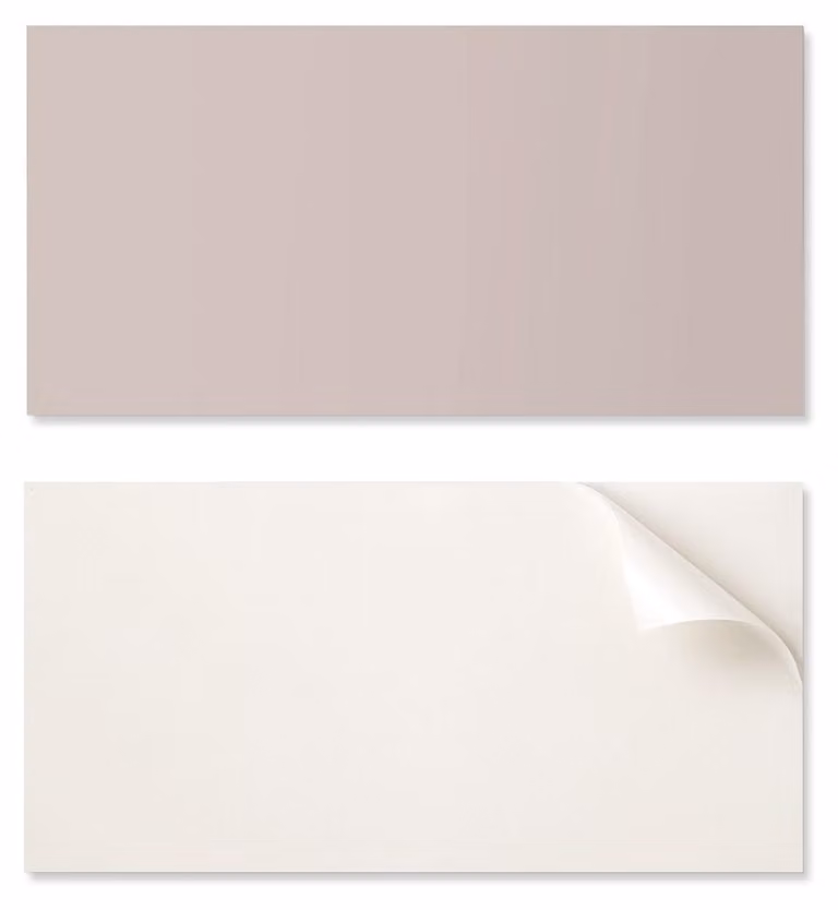 Pannello in vinile autoadesivo con decorazione stampata, dimensioni 100 x 50 cm, color marrone chiaro